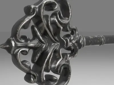 Ornamental key 3D Model 3D model