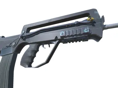 52-FAMAS G2-gun model 3d game ready model Low-poly 3D model Low-poly 3D model