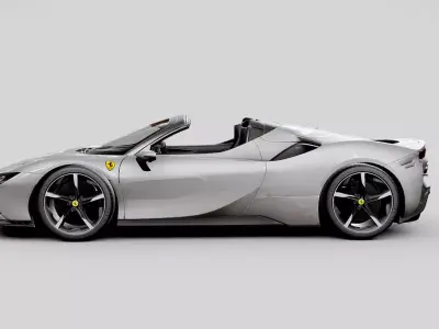 2021 Ferrari SF90 Spider Low-poly 3D model