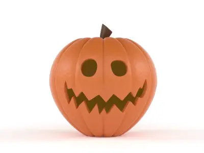 Halloween Pumpkin with Hat 3D model