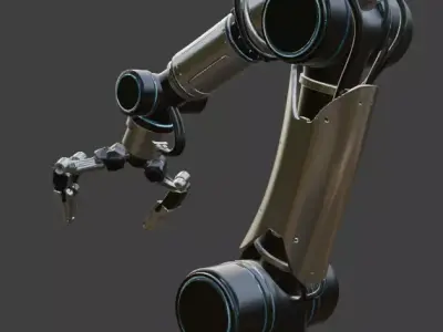 Industrial Robotic Arm 3D Model 3D model