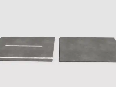 Concrete path 1 Low-poly 3D model