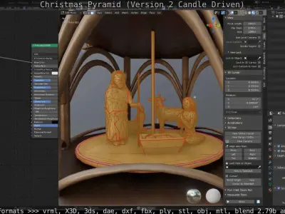 Christmas Pyramid Version 2 Low-poly 3D model