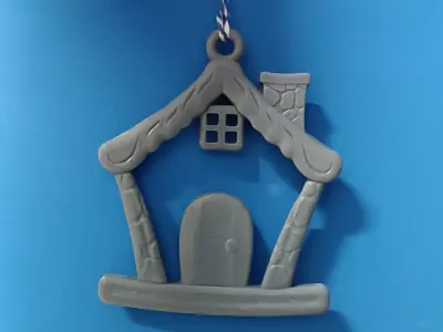 Christmas  pendant House Ornament Low and High Resolution 3D print model