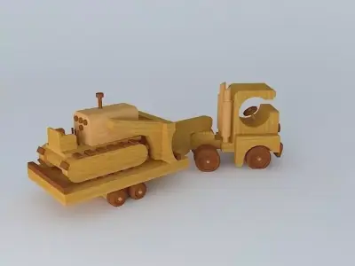 Truck board with tractor 3D model