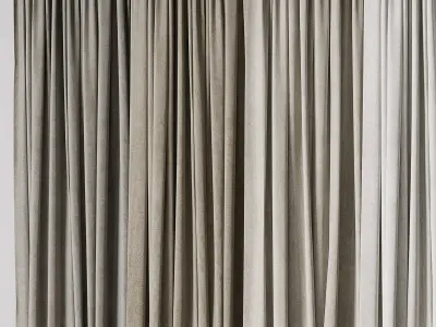 hadi curtain 64 Low-poly 3D model