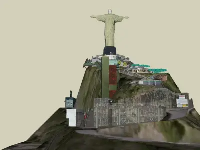 Christ the Redeemer Statue  Low-poly 3D model