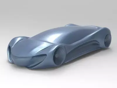 Futuristic Car 3D Printable 3D print model