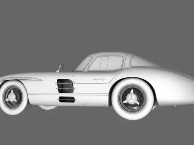 Mercedes Benz SLR 300 AMG Low-poly 3D model