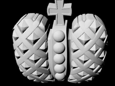 Central decor ornament for furniture Free 3D model 34