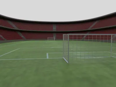 Football Stadium Low-poly 3D model 5