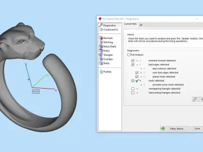 Panthere RIng Gold  3D print model