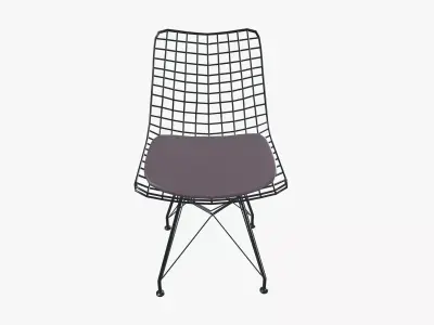 Metallic chair Low-poly 3D model