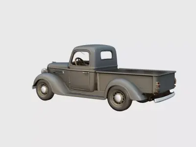 1930s Vintage Pickup Truck Model Early Classic Utility Vehicle 3D model