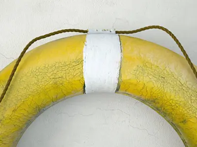 1950s Yellow Life Preserver 3D model