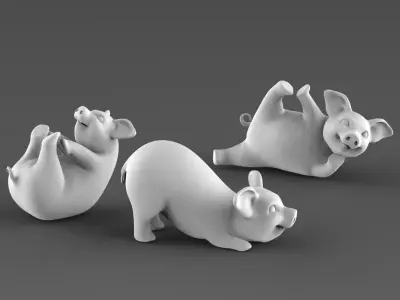 PIGS YOGA 3D print model