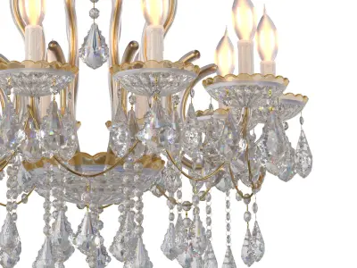 Luxury Maria Theresa Crystal Chandeliers 3D model