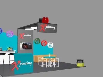 Exhibition booth 3D model 4