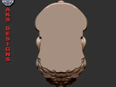 Gangster gorilla smoking with hat Bas relief 3D print model