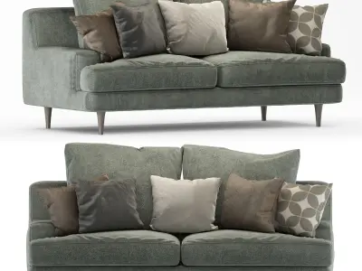 Roche Bobois sofa green 3D model