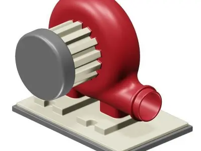 Toddler Air Blower Toy 3D model