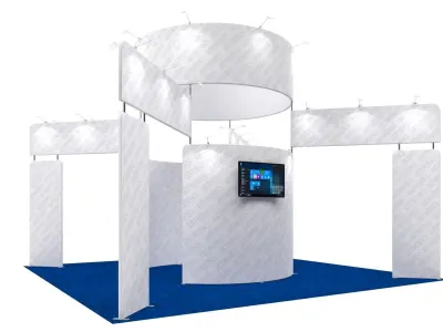 Exhibition booth 20x20ft 3DM009 3D model