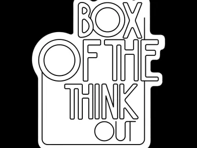 Box of the think out Neon Sign 3D model