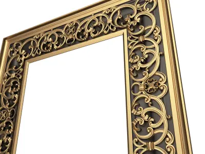 Classic Frame and Mirror 064 Low-poly 3D model