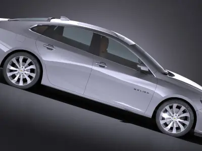 HQlowpoly Chevrolet Malibu 2017 Low-poly 3D model