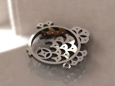Fish pendant 23 3D print model