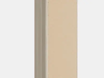 PAX Add-on corner unit with 4 shelves 12 Low-poly 3D model