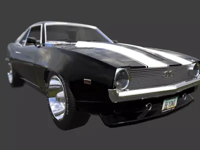 Chevrolet Camaro SS 1969 Low-poly 3D model