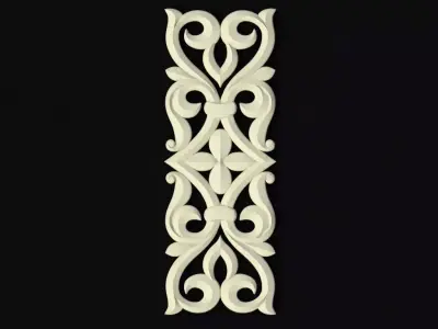 Central decor ornament for furniture 3D model 44