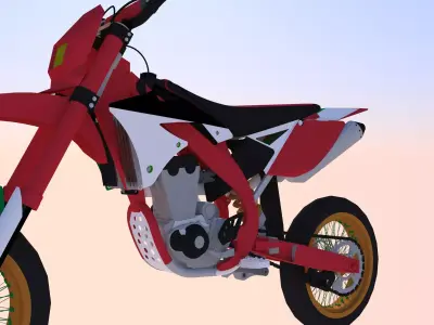 Simple supermoto 3D model