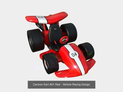 10 Cartoon Karts A Collection - Vehicle Racing Design 3D Model Pack
