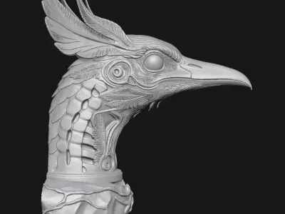 Bird sculpture 3D print model