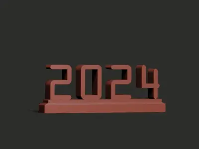 2024 new year 3D print model