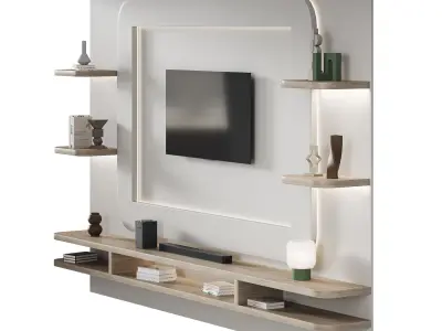 Modern TV Wall 024 3D model