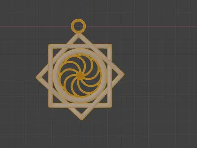 Armenian Wheel of Eternity Pendant 3D print model