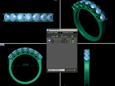 Solitaire Wedding Ring 183 3D print model