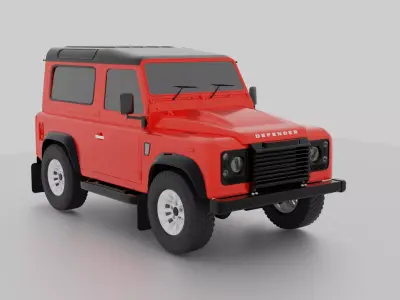 Range Rover defender 3d model  with textures Suv 3d model  Low-poly 3D model