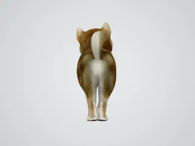 REALISTIC 3D DOG MODEL Low-poly 3D model