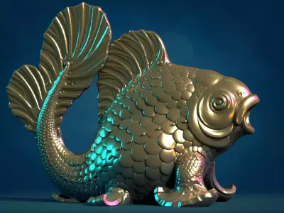 Walking Fish 3D print model