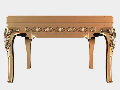 Carved tea table for cnc 17 3D model