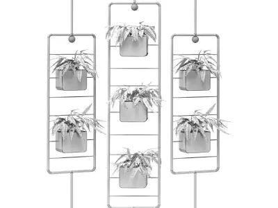 Top Hanging Plant Pots Collection 3D model