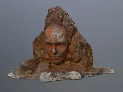 Mountain  face Low-poly 3D model purchase