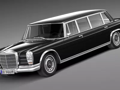 Mercedes-Benz 600 w100 Pullman 1963-1981 3D model