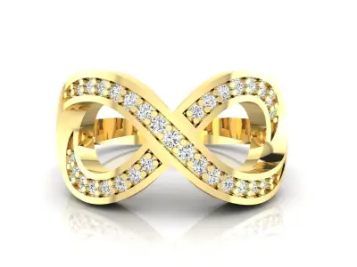 Ring M47 The luxury female ring with gems wedding 3D print model