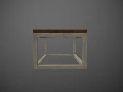 Industrial coffe table Low-poly 3D model