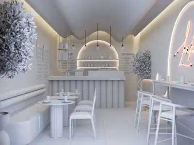 Small cafe 3D model